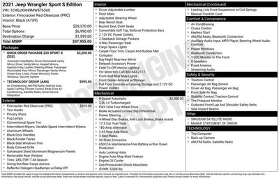 2021 Jeep Wrangler Sport S