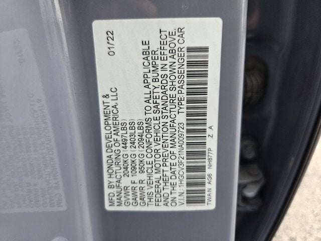 2022 Honda Accord Hybrid Sport