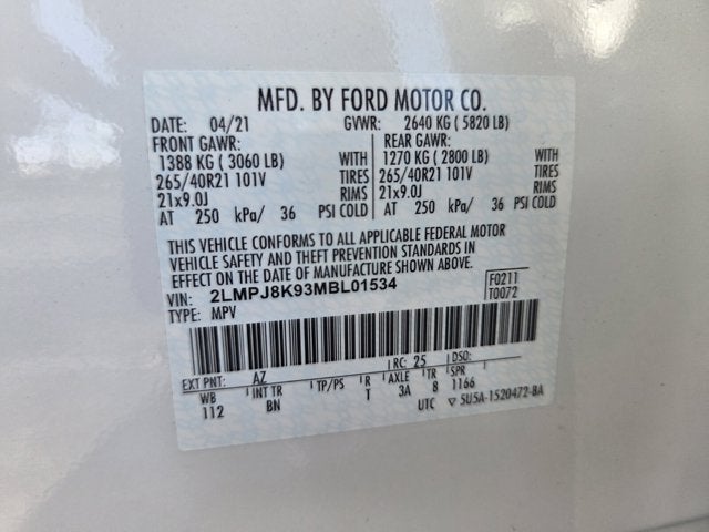 2021 Lincoln Nautilus Reserve