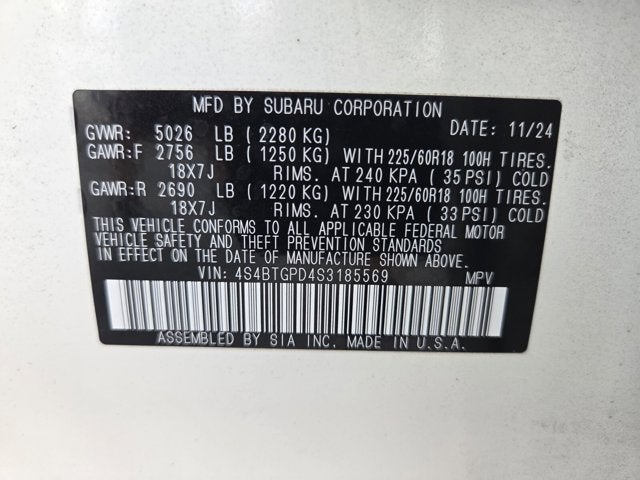 2025 Subaru Outback Touring XT