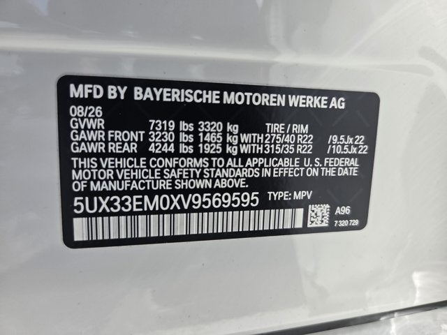 2027 BMW X7 M60i