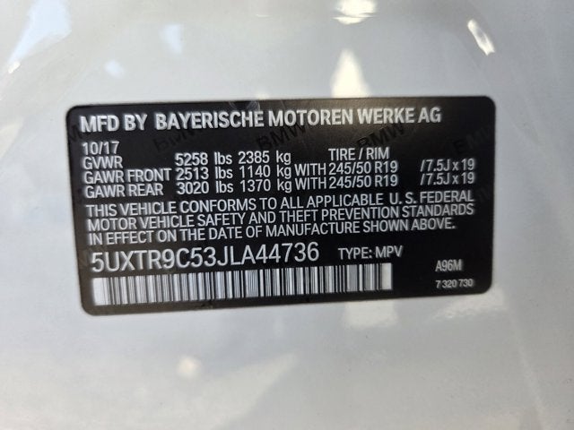 2018 BMW X3 xDrive30i