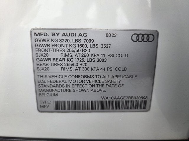 2024 Audi Q8 e-tron Sportback S line Premium Plus