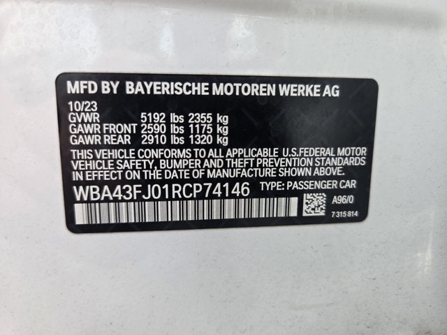 2024 BMW 530i 530i