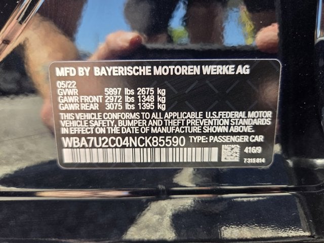 2022 BMW 750i xDrive 750i xDrive