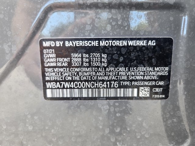 2022 BMW 7 Series 745e xDrive