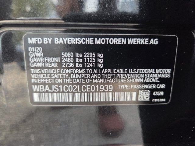 2020 BMW 5 Series 540i