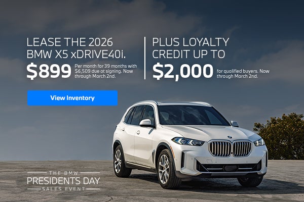 2026 BMW X5 xDrive40i parked.