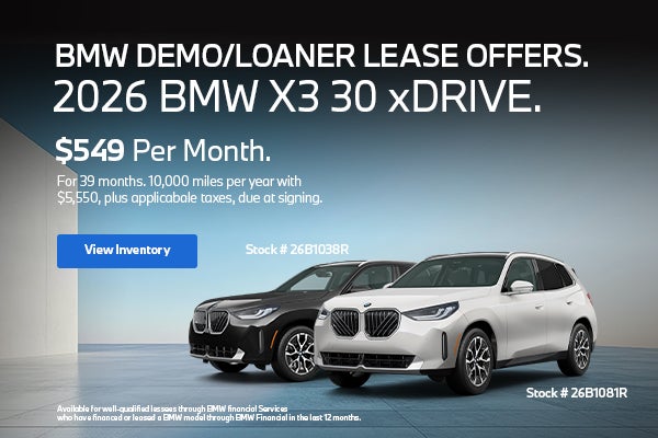 BMW Demo/Loaner lease offers - BMW X3 30 xDrive