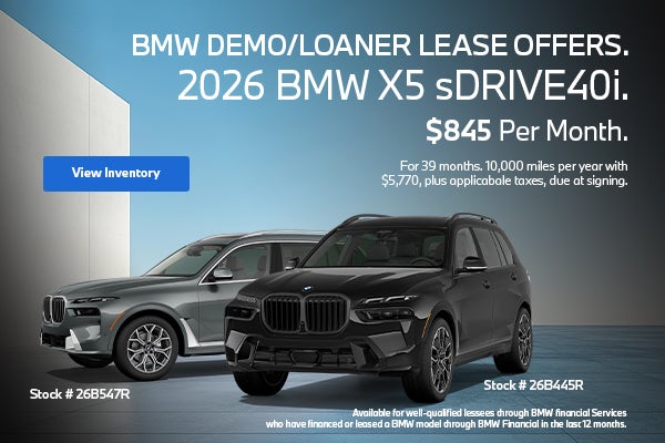 BMW Demo/Loaner lease offers - BMW X5 sDrive40i