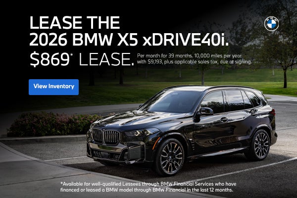 Lease the 2026 BMW X5 xDrive40i