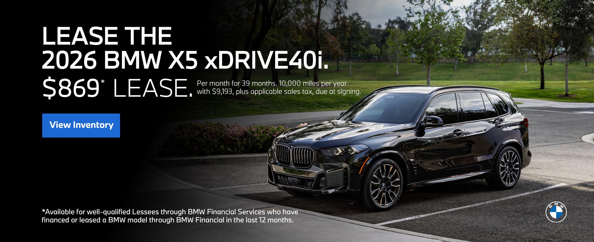 Lease the 2026 BMW X5 xDrive40i
